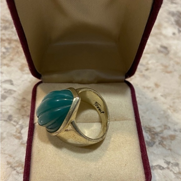 Fossil Women Ring With Faux Stone Sz 8 - Picture 1 of 7